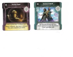 Vindication: board game Rice Tower + Suzanne & Mandi dice tower promo cards sealed